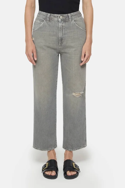 Neige Relaxed Jeans In Mid Grey